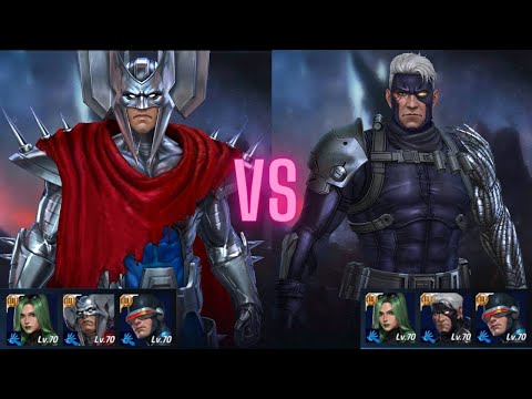 LVL 70 CABLE VS STRYFE! KNULL 54 & DORMAMMU GBR COMPARISON (Obelisk) - Marvel Future Fight