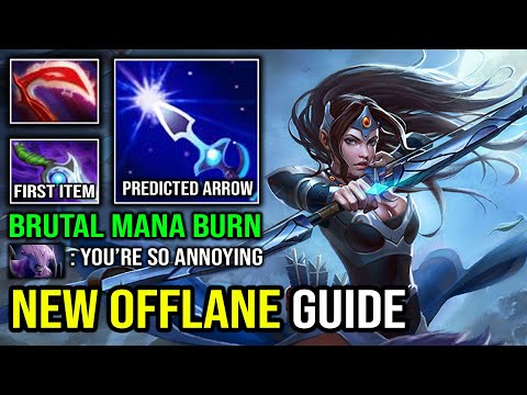 NEW Pro Offlane Mirana Guide - 1st ITEM Diffusal Brutal Mana Burn EZ Predicted Arrow Dota 2