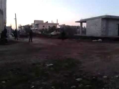 استهداف الحاجز الشمالي لبلدة عتمام بواسطة الرشاشات الثقيلة من قبل لواء الشهيد أحمد العمر