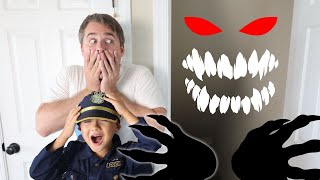 Little Policeman Overcomes his Fears and Learns to Sleep Alone | Pretend Play Spooky Stories
