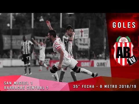 San Miguel 1 - Barracas Central 1 | Goles | Fecha 35 | B metro 2018/19