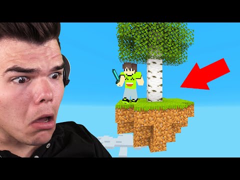 Playing SKYBLOCK In MINECRAFT! (I Almost Died)