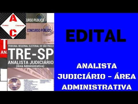 Edital Concurso TRE-SP 2016 - Analista Judiciário - Área Administrativa