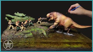 Hellspawn Unleashed: D-Rex Attacks Humanity | AmazingTrungX DIY Resin Diorama
