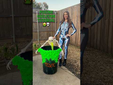 PUKING SKELETON TUTORIAL 💀 How to make this awesome Halloween decor! #diyhalloween #pukingskeleton