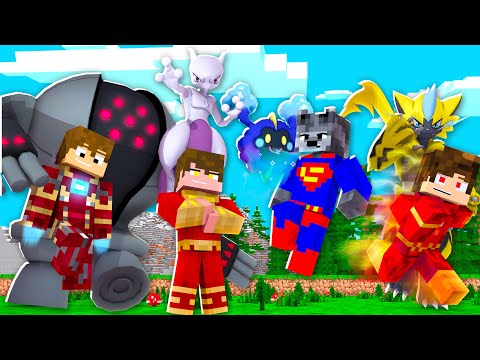 Minecraft - Pokémon H #2 - PRIMEIRO POKÉMON LENDÁRIO DO FLASH, SUPERMAN E SHAZAM!!