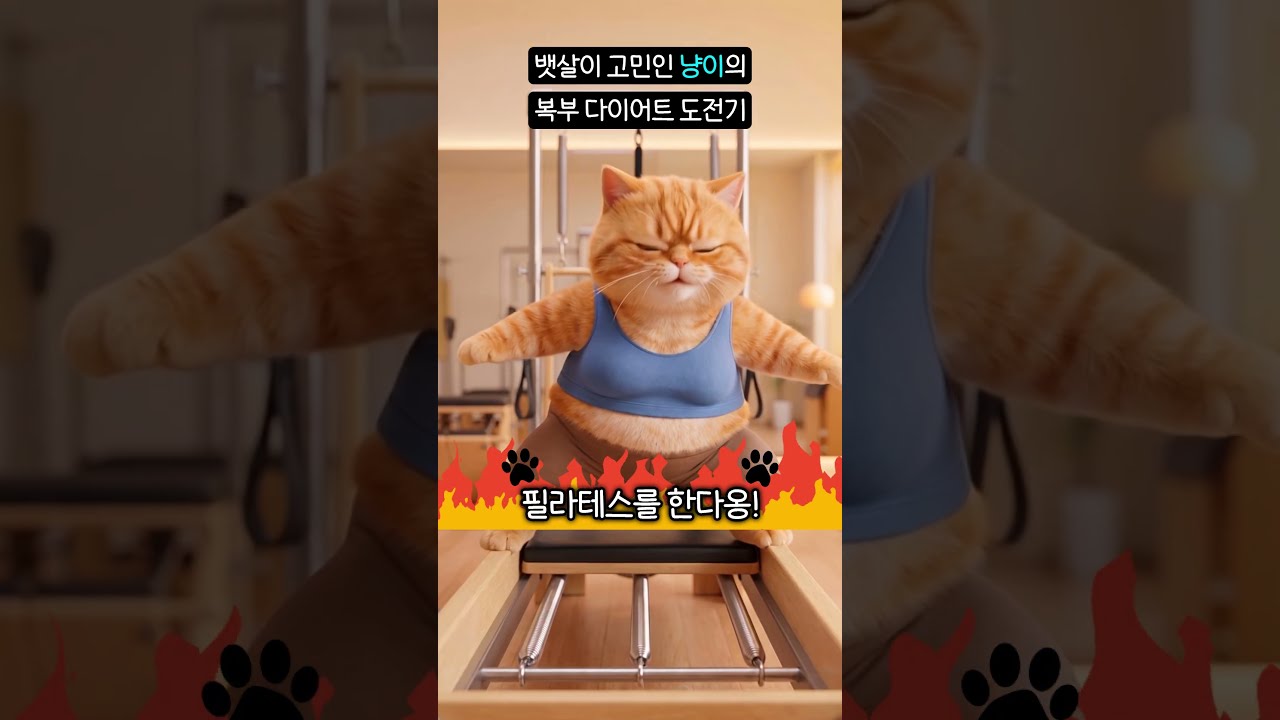 복부다이어트 운동·식단 다 해봐도 안 빠진다면? 냥이의 뱃살 탈출기! 🐱