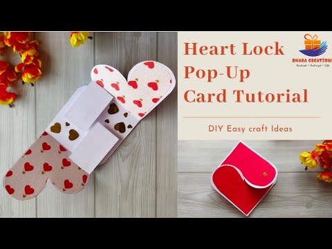 DIY Mothers Day Heart Lock Card 💖 | Heart Pop Up Card Tutorial
