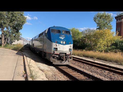 Amtrak 7 NB Milwaukee, WI 10/4/20 with friendly crew and 3 private cars