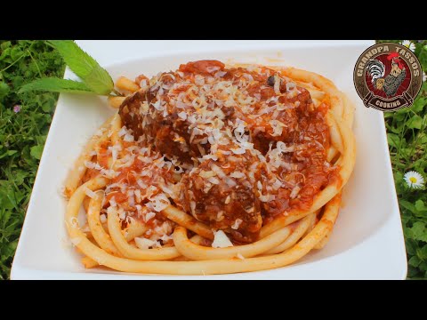 Κοκκινιστό Μοσχάρι με χοντρό μακαρόνι