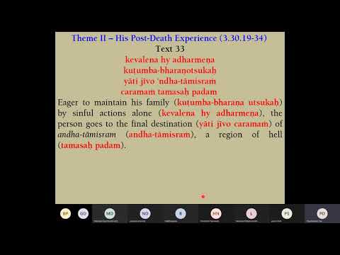 Saturday Bhakti Vaibhav SB 3.30.31-34 and 3.31.1-14