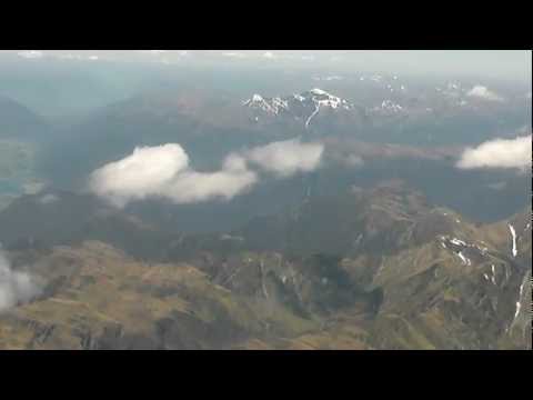 Flight over the Southern Alps, New Zealand with original piano music