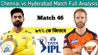 Chennai Super Kings vs Sunrises Hyderabad match prediction, CSK vs SRH 46th match prediction, IPL