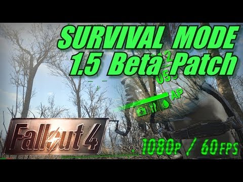 Fallout 4 Survival Mode Patch 1.5 in 1080p, 60fps! Level 18 with the Brotherhood (Part 3)