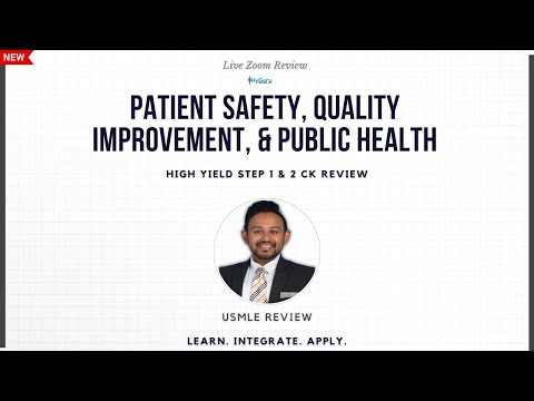 Patient Safety, QI, & Public Health | USMLE Step 1 & 2 CK