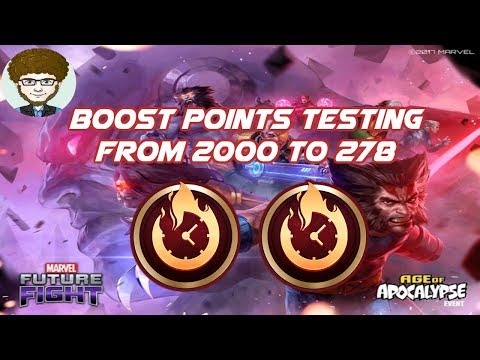 Boost Points Testing From 2000 to 278!!! | Marvel: Future Fight