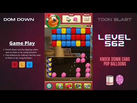 Toon Blast 🟥🟨🟦 / Level 562 / Dom Down