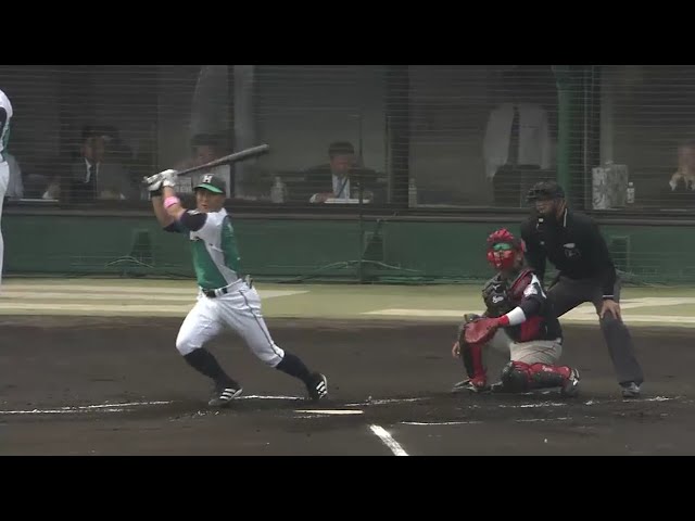 【1回裏】 ファイターズ・田中賢がサードの頭を越える技ありのタイムリーヒットで先制!! 2016/5/26 F-M