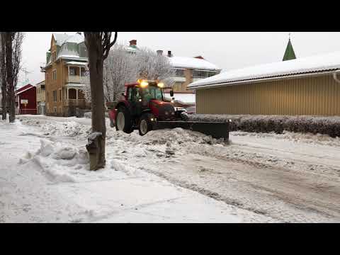 Snöröjning på Trädgårdsgatan 2018