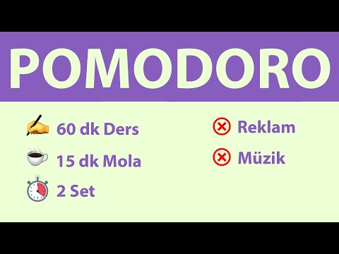 Pomodoro Tekniği - 60 dk Ders 15 dk Mola (2 Set) - Reklamsız - Müziksiz