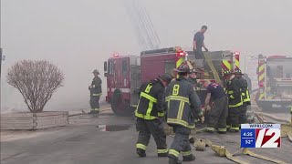 Boston recycling center fire