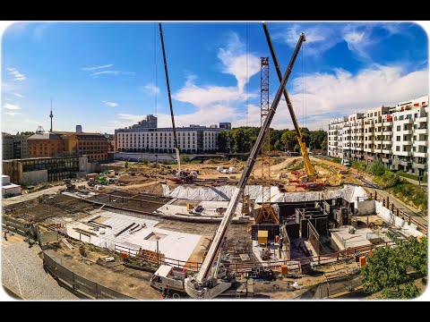90sec time lapse of crane setup / Zeitraffer Kran Aufbau in Berlin