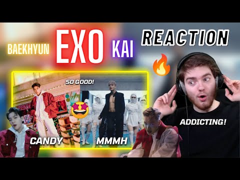 EXO BAEKHYUN 'Candy' M/V + EXO KAI 'Mmmh' M/V | REACTION