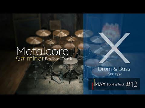 #12 Metalcore Drum & Bass Backing Track [ DRUM & BASS ] Jam in G# minor 200 bpm