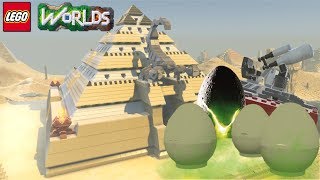 Lego Worlds | Showcase Egytian Temple & Alien Easter Eggs!
