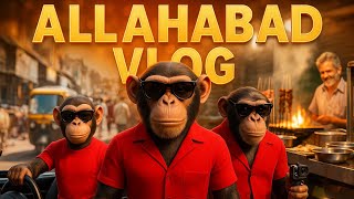 Bandar Ne Kiya Allahabad Ka Viral Vlog 😎 | Street Food | Crowd Reactions | Full City Tour #vlog #ai