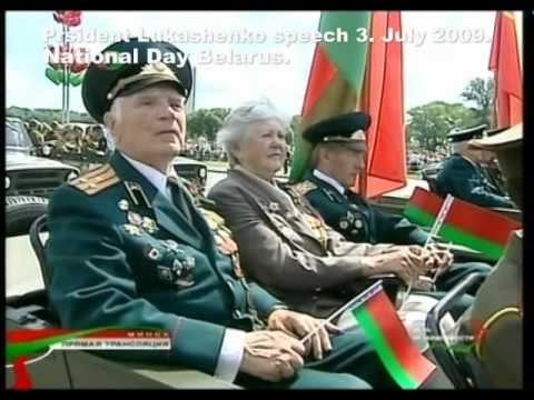 Military parad Minsk Belarus 3. July 2009. Lukashenko speech.
