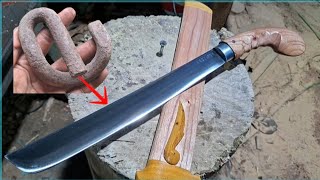 Download lagu Dari penrol kropos dan berkarat, di buat  golok model cibatuan super tajam #forging  mp3