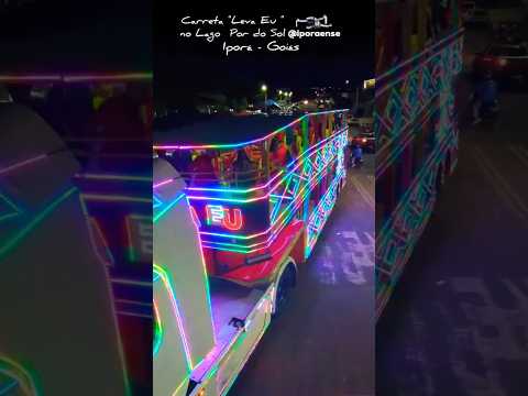 IPORÁ GOIÁS, PROJETO VISÃO AÉREA - CARRETA "LEVA EU" NO LAGO POR DO SOL.