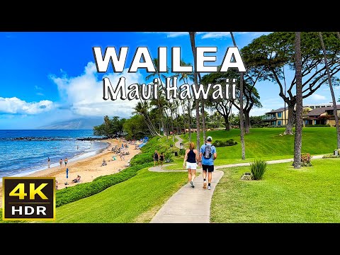 [4K HDR] Passeio a pé por Wailea | 2023 | Wailea, Maui, Havaí