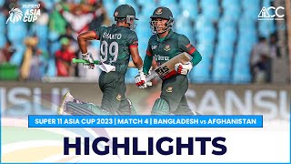 Super11 Asia Cup 2023  Match 4 Bangladesh vs Afgha