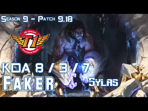SKT T1 Faker SYLAS vs YASUO Mid - Patch 9.18 KR Ranked