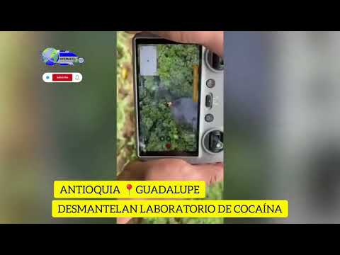 ⚠️😳 Autoridades desmantelan laboratorio de cocaína en el Municipio de Guadalupe Antioquia 