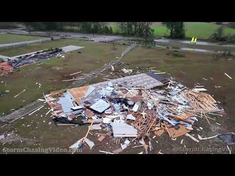 Clarke County - Shubuta, MS Tornado Damage from Drone - 12/14/2022