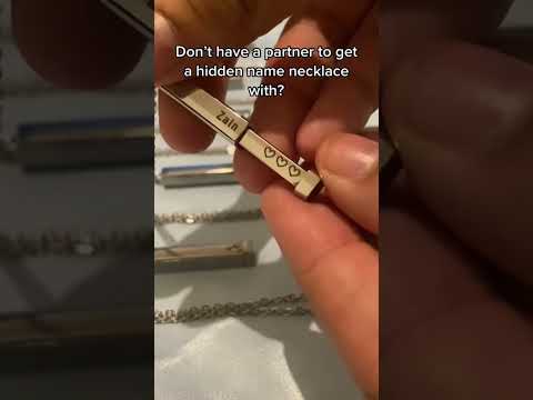 Silver steel bar locket hidden