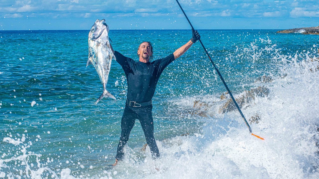 My 1st African Pompano + Bahamas Spearfishing by Polespear [Prize Sushi Fish]