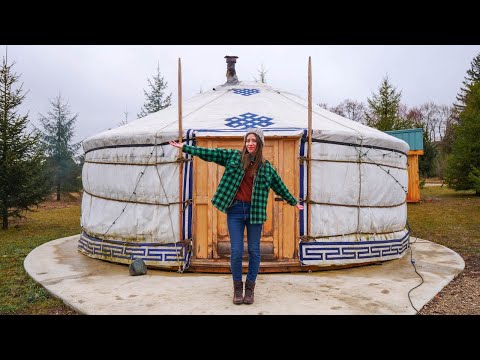 MONGOLIAN YURT 入住生物動力農場？| 加拿大安大略省的春季攝影大賽 (MONGOLIAN YURT Stay on a Biodynamic Farm ?? | Spring GLAMPING in Ontario, Canada)