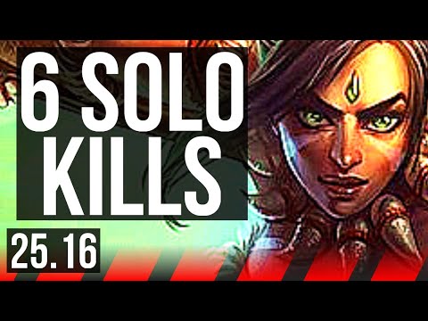 NIDALEE vs MORDEKAISER (TOP) | 6 solo kills, Legendary | KR Master | 25.16