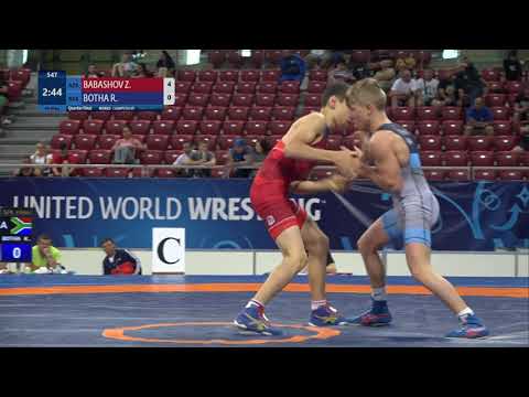 1/4 GR - 48 kg: Z. BABASHOV (AZE) v. R. BOTHA (RSA)