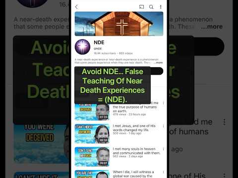 @FallingasleepwiththeBible-n6z #exposed False Teaching Of Near Death Experiences = (NDE).