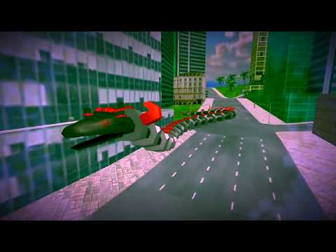 Robot Snake Anaconda Transform City Battle Attack Video