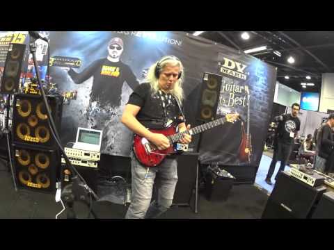István Alapi at the  DV Mark booth, NAMM Show 01.24.2016.