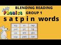 JOLLY PHONICS Blending Group 1 Sounding Blending Reading Satpin Words Ukg Lkg Grade 1