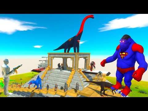 FPS AVATAR + GORO SUPERMAN EXTREME PARKOUR vs SUPERMAN BRACHIOSAURUS - ARBS