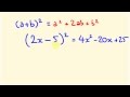 Algebra - Completing the Square - Solving Quadratic Equations