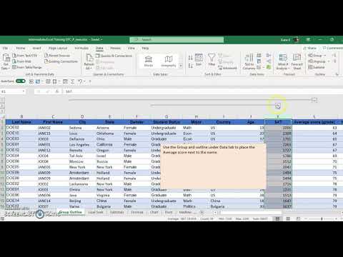 Group and Outline and Subtotal in Excel